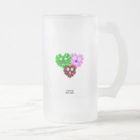 Herz Fuzzies Große Mattierte Tasse