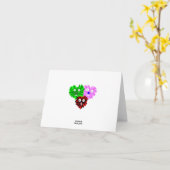 Herz Fuzzies Kleine horizontale Grußkarte Karte (Gelbe Blume)