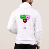 Herz Fuzzies Männer Bella+Leinwand Vollpackung Hoo Hoodie (Rückseite)