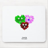 Herz Fuzzies Maus Pad Mousepad (Vorne)