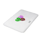Herz Fuzzies Mittelbath Mat Badematte (Schrägansicht)