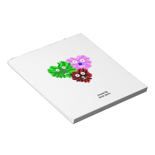 Herz Fuzzies Notepad (14 cm x 15,2 cm) Notizblock (angewinkelt)