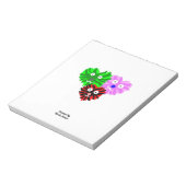 Herz Fuzzies Notepad (14 cm x 15,2 cm) Notizblock (Rotiert)