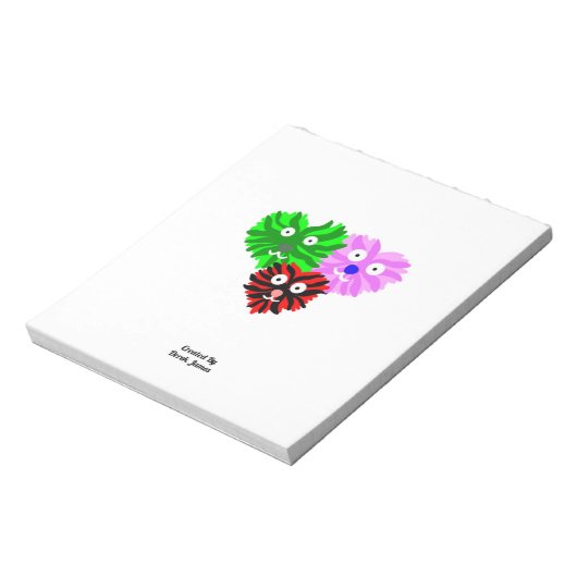 Herz Fuzzies Notepad (14 cm x 15,2 cm) Notizblock (Rotiert)