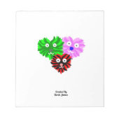 Herz Fuzzies Notepad (14 cm x 15,2 cm) Notizblock (Vorderseite)