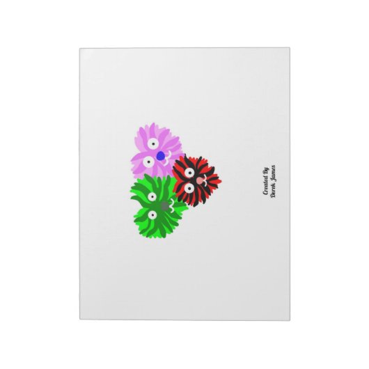 Herz Fuzzies Notepad (27,9 cm x 21,6 cm) Notizblock (Rotiert)