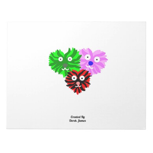 Herz Fuzzies Notepad (27,9 cm x 21,6 cm) Notizblock (Vorderseite)
