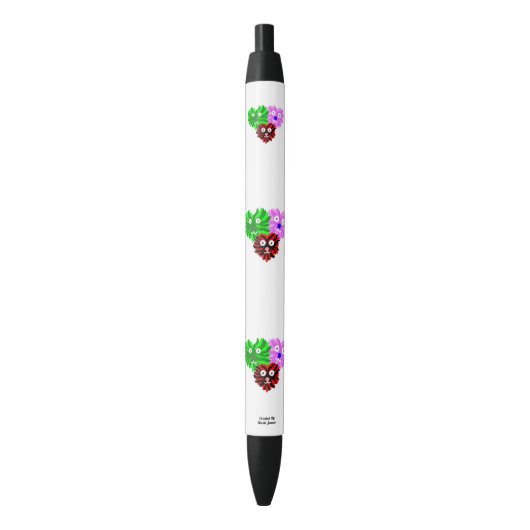 Herz Fuzzies Pen Kugelschreiber (Vorderseite Vertikal)