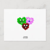 Herz Fuzzies Postkarte (Vorderseite)