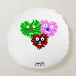 Herz Fuzzies Rundwurfpilz Rundes Kissen