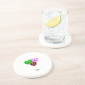 Herz Fuzzies Sandstone Untersetzer (Seite)