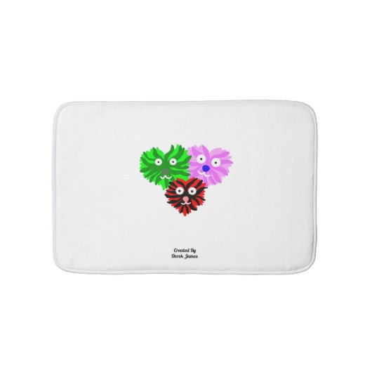 Herz Fuzzies Small Bath Mat Badematte (Vorderseite)