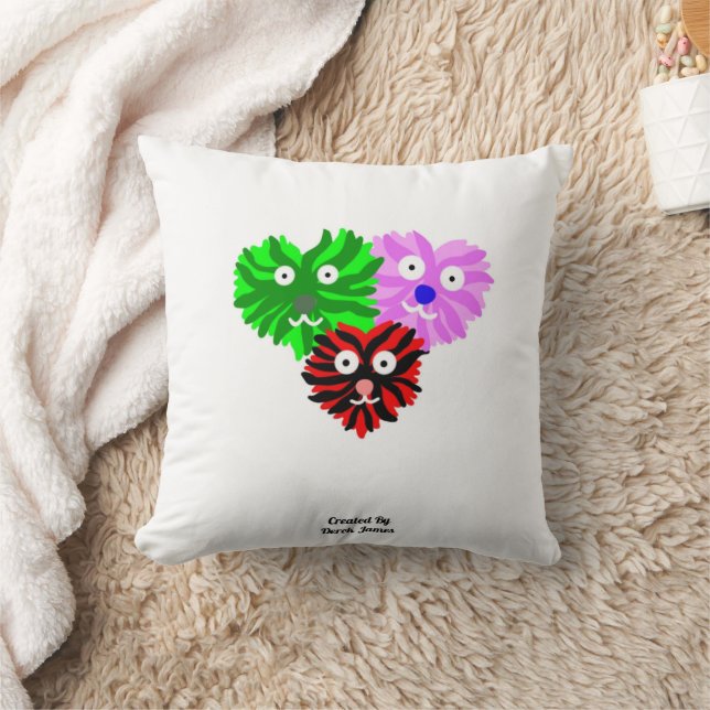 Herz Fuzzies Square Throw Kissen (Decke)