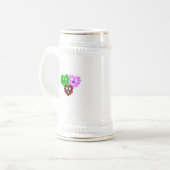 Herz Fuzzies Stein Tasse (Vorderseite Links)