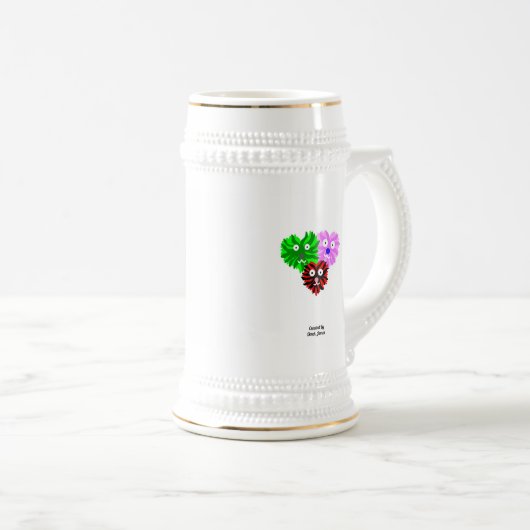 Herz Fuzzies Stein Tasse (VorderseiteRechts)