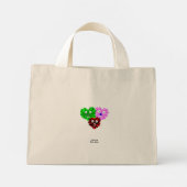 Herz Fuzzies Tiny Tote Bag Mini Stoffbeutel (Rückseite)