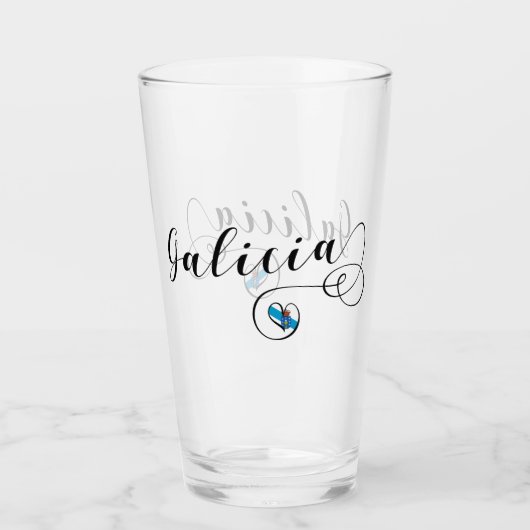 Herz-Galizien-Flagge, Galician, Galiza Glas (Vorderseite)