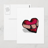 Herz (gebrochen) postkarte (Vorne/Hinten)