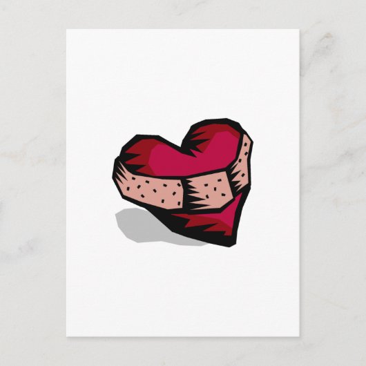 Herz (gebrochen) postkarte (Vorderseite)