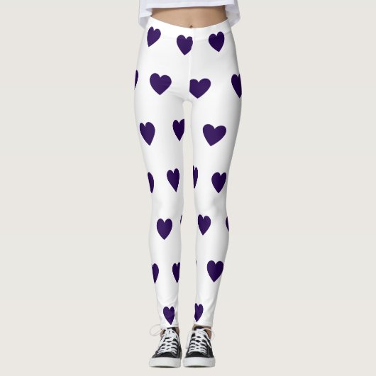 Herz gedruckte Leggings (Vorderseite)