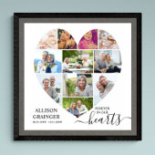 Herz geformt 11 Foto Collage Beerdigung Memorial Poster