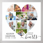 Herz geformt 11 Foto Collage Beerdigung Memorial Poster (Vorne)