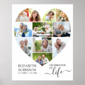 Herz geformt 11 Fotokollage Feier des Lebens Poster (Vorne)