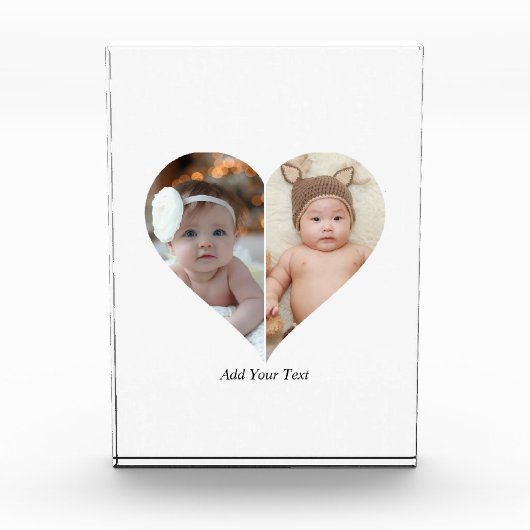 Herz geformt 2 Foto Collage (Vorderseite)