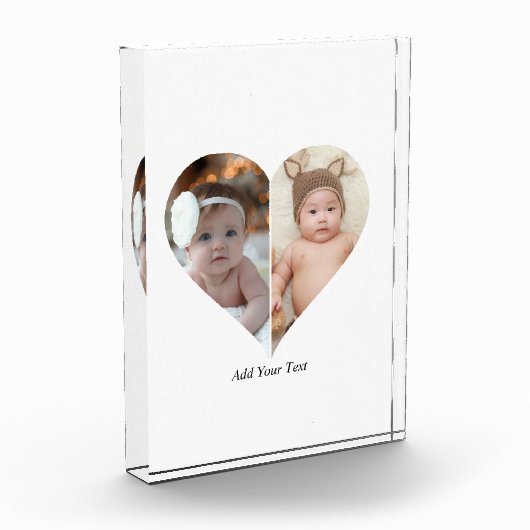 Herz geformt 2 Foto Collage (Links)