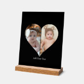 Herz geformt 2 Foto Collage Acrylschild (Winkel)