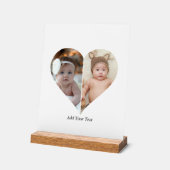 Herz geformt 2 Foto Collage Acrylschild (Winkel)