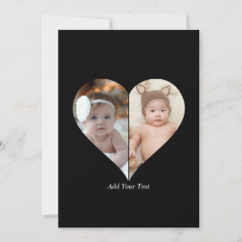 Herz geformt 2 Foto Collage Ankündigung