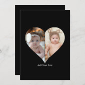 Herz geformt 2 Foto Collage Ankündigung (Vorne/Hinten)