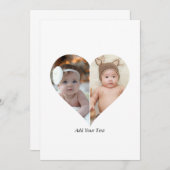 Herz geformt 2 Foto Collage Ankündigung (Vorne/Hinten)