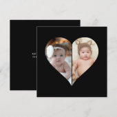 Herz geformt 2 Foto Collage Ankündigung (Vorne/Hinten)