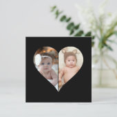 Herz geformt 2 Foto Collage Ankündigung (Stehend Vorderseite)