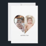 Herz geformt 2 Foto Collage Feiertagskarte<br><div class="desc">Dieses Design in Form eines Custom Heart Shaped Fotos arrangiert wunderbar Ihre Lieblings-Erinnerungen in Herzform und symbolisiert Liebe und Verbindung. Dieses Design ist perfekt für besondere Anlässe wie Jubiläen, Hochzeiten oder Valentinstag geeignet und hebt Ihre gepflegten Momente aussagekräftig und kunstvoll hervor. Sein einzigartiges Layout schafft einen visuell faszinierenden Sake, der...</div>