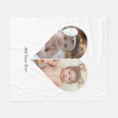 Herz geformt 2 Foto Collage Fleecedecke (Vorderseite (Horizontal))