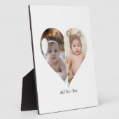 Herz geformt 2 Foto Collage Fotoplatte (Seite)