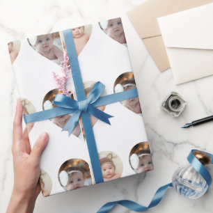 Herz geformt 2 Foto Collage Geschenkpapier