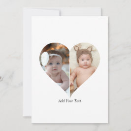 Herz geformt 2 Foto Collage Karte