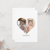 Herz geformt 2 Foto Collage Karte (Vorderseite/Rückseite Beispiel)