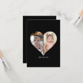 Herz geformt 2 Foto Collage Karte (Vorderseite/Rückseite Beispiel)