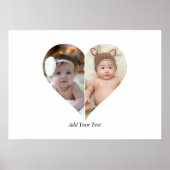 Herz geformt 2 Foto Collage Poster (Vorne)