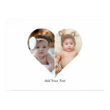 Herz geformt 2 Foto Collage Poster