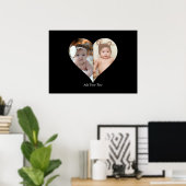 Herz geformt 2 Foto Collage Poster (Heimbüro)