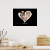 Herz geformt 2 Foto Collage Poster (Küche)