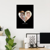 Herz geformt 2 Foto Collage Poster (Heimbüro)