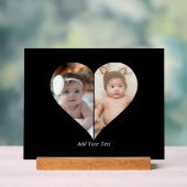 Herz geformt 2 Foto Collage Poster (Neutral)