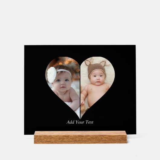 Herz geformt 2 Foto Collage Poster (Vorderseite)